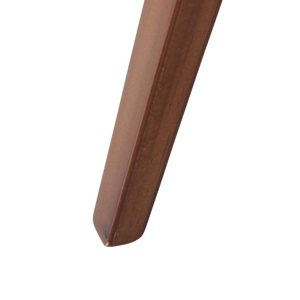 Ahoy Mid-Century Modern Side Chair in Walnut Bamboo and Black Faux Leather