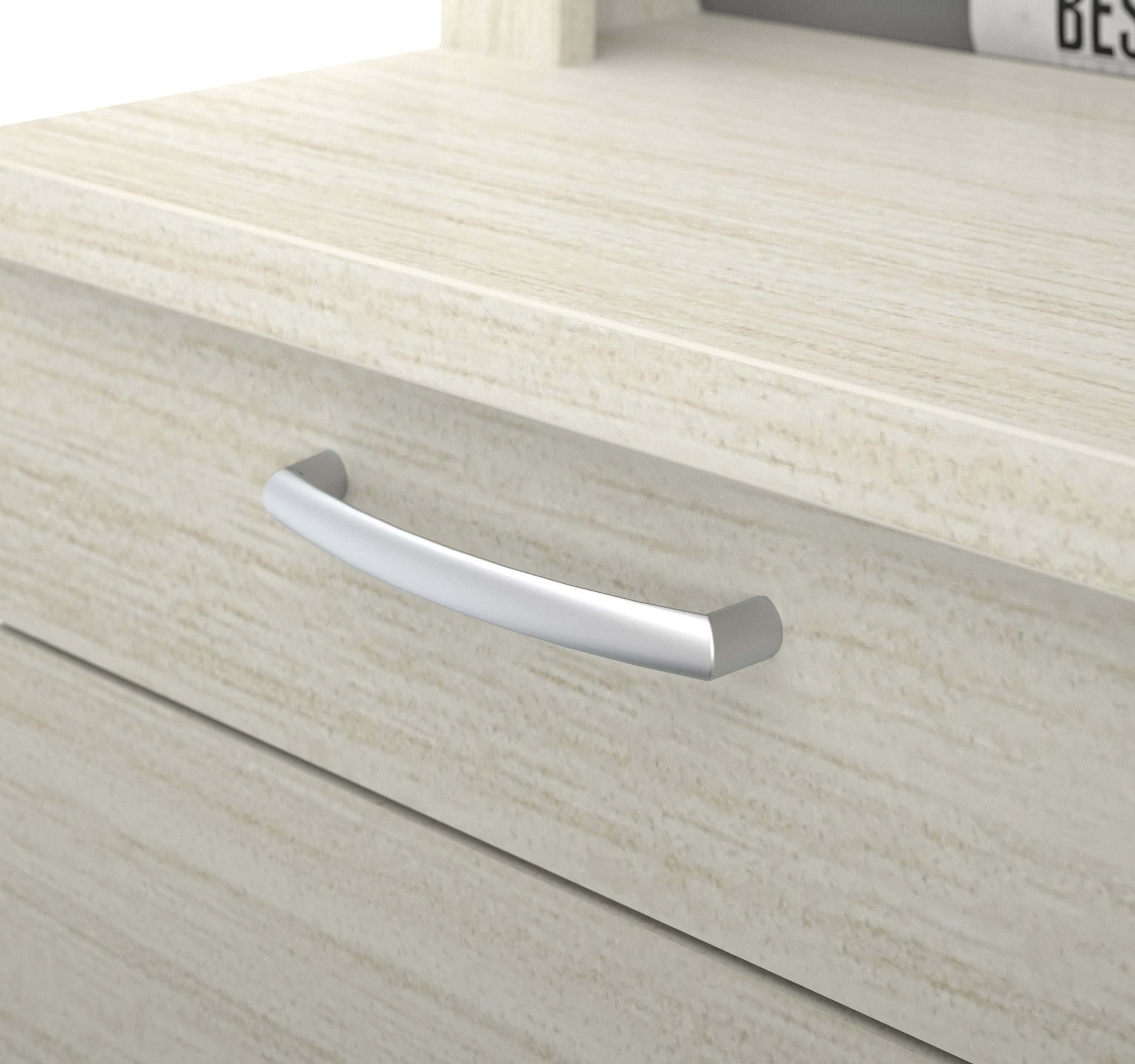 Modern Premium U-shaped Desk with Hutch in White Chocolate